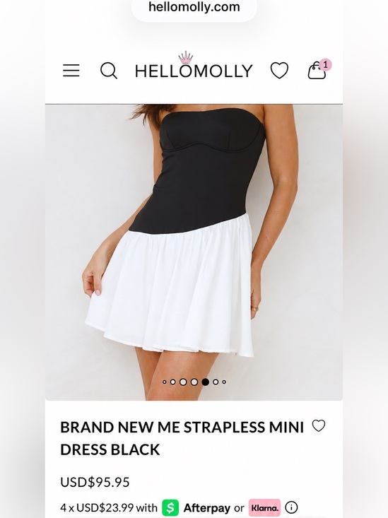 Hello Molly Dresses & Skirts - Current NWT Hello Molly Black White Corset Bustier Asymmetric strapless Mini S/M